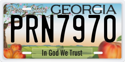 GA license plate PRN7970