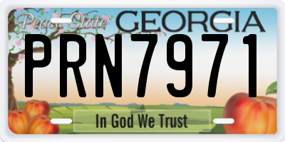 GA license plate PRN7971