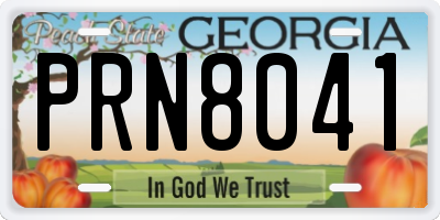 GA license plate PRN8041
