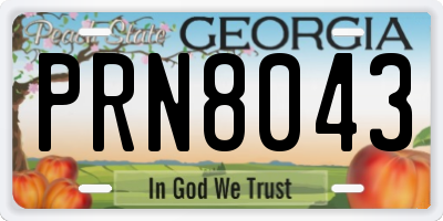 GA license plate PRN8043