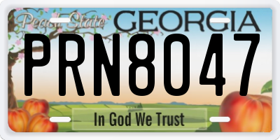 GA license plate PRN8047