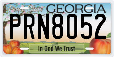 GA license plate PRN8052