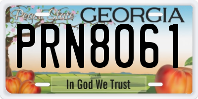 GA license plate PRN8061
