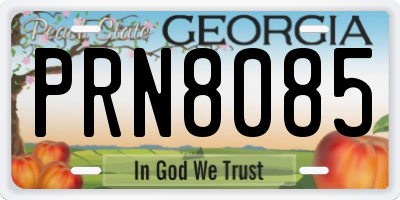 GA license plate PRN8085