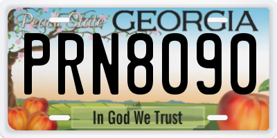 GA license plate PRN8090