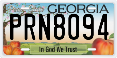GA license plate PRN8094