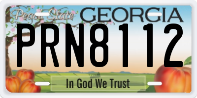 GA license plate PRN8112
