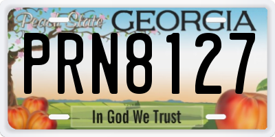 GA license plate PRN8127
