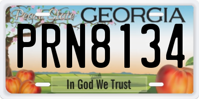 GA license plate PRN8134