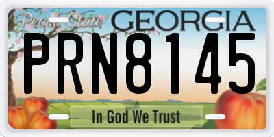 GA license plate PRN8145
