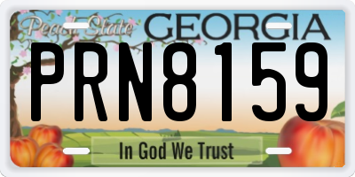 GA license plate PRN8159