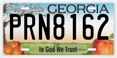 GA license plate PRN8162