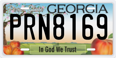 GA license plate PRN8169
