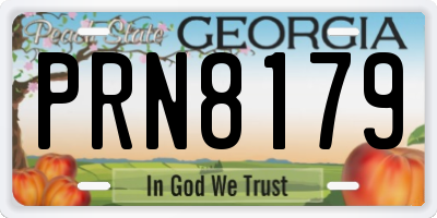 GA license plate PRN8179