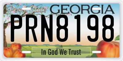 GA license plate PRN8198