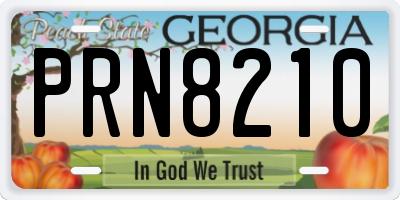GA license plate PRN8210