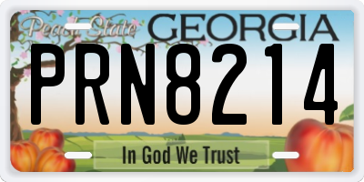 GA license plate PRN8214