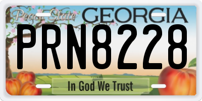 GA license plate PRN8228