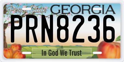 GA license plate PRN8236