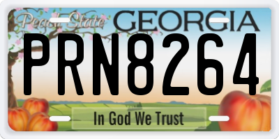 GA license plate PRN8264