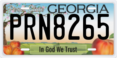 GA license plate PRN8265
