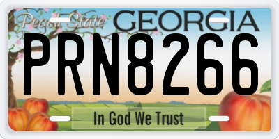 GA license plate PRN8266