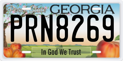 GA license plate PRN8269