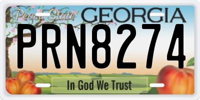 GA license plate PRN8274