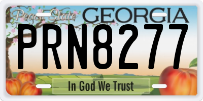 GA license plate PRN8277