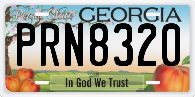 GA license plate PRN8320