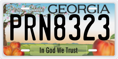 GA license plate PRN8323
