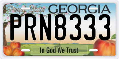 GA license plate PRN8333
