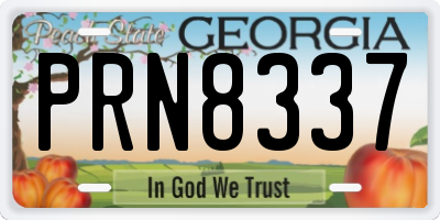 GA license plate PRN8337