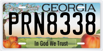 GA license plate PRN8338