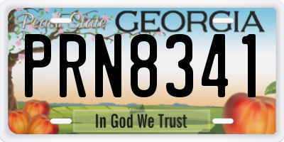 GA license plate PRN8341
