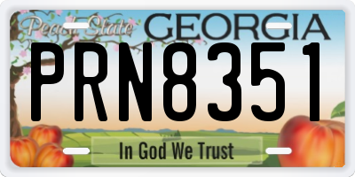 GA license plate PRN8351