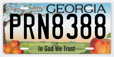 GA license plate PRN8388