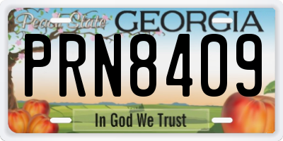 GA license plate PRN8409