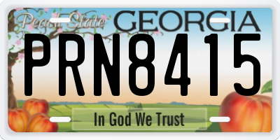GA license plate PRN8415
