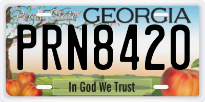 GA license plate PRN8420