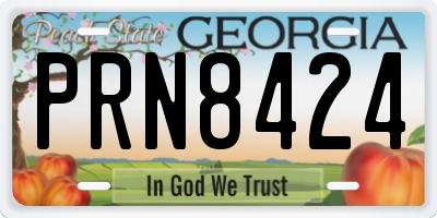 GA license plate PRN8424