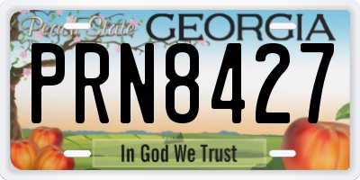 GA license plate PRN8427
