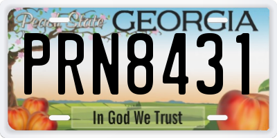 GA license plate PRN8431