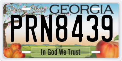 GA license plate PRN8439