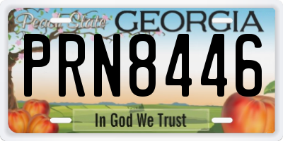 GA license plate PRN8446