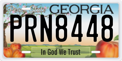 GA license plate PRN8448