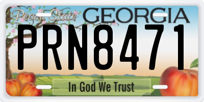 GA license plate PRN8471