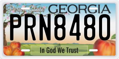 GA license plate PRN8480