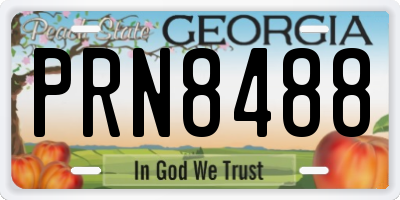 GA license plate PRN8488