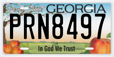 GA license plate PRN8497
